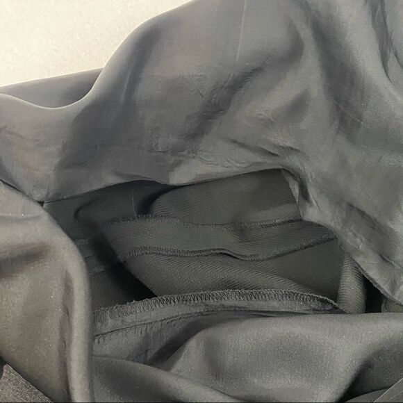 BCBGMaxAzria Leather Trimmed Black Lace Up Skirt - Picture 8 of 8